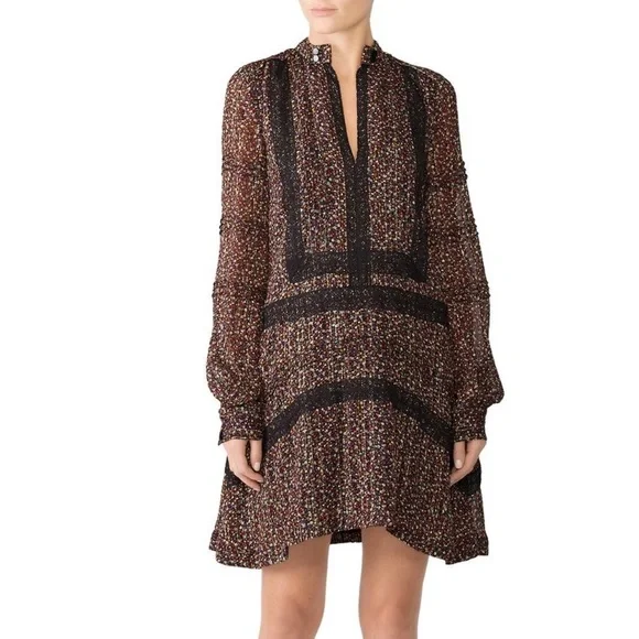 Like new Derek Lam 10 Crosby Floral Dress With Lace Trim - Picture 8 of 14